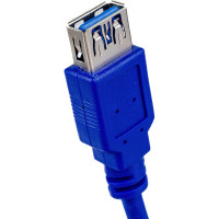 Удлинитель USB3.0 Cablexpert Pro, AM/AF, Кабель 1.8м, экранированный, синий, пакет, CCP-USB3-AMAF-6