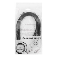 Кабель питания Cablexpert, системный блок-монитор, 3м, C13-C14, 3x1кв.мм, черный, PC-189-1-3M