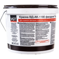 Фасадная краска VGT ВД АК 1180 Белоснежная 3кг 11601944 25756423