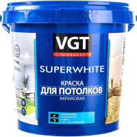 Краска для потолков VGT ВД АК 2180 Супербелая 1,5кг 11602222