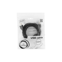 Кабель-удлинитель Cablexpert USB2.0 Pro, AM/AF, 4.5м, экран, черный CCF-USB2-AMAF-15