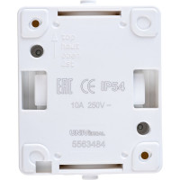 Выключатель UNIVersal Аллегро 1 клавиша, проходной, IP54, белый 5563484