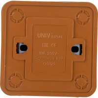 Выключатель UNIVersal Олимп 1 клавиша, с подсветкой, бук 7946710