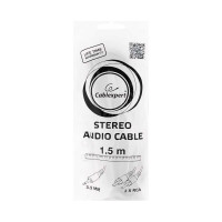 Аудио кабель Cablexpert Jack 3.5(M)/2xRCA, 1.5м, черный, пакет CCA-458