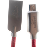 Кабель USB 2.0 Cablexpert, AM/microB, длина 1м, красный CC-P-mUSB02R-1M