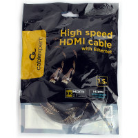 Кабель HDMI Cablexpert, v2.1, 8K, 19M/19M, 1.5м, медь, позол.разъемы, экран, оплетка, черный CCP-HDMI8K-1.5M