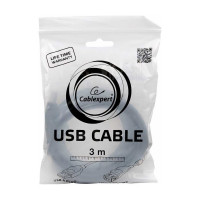 Кабель Cablexpert, удлинитель, USB2.0 Pro, AM/AF, 3 м, экранированный, черный, CCF-USB2-AMAF-10