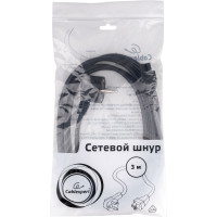 Кабель питания для ноутбуков Cablexpert, 3 м, Schuko- C5, 10 А, пакет, PC-186-ML12-3M