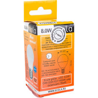 Светодиодная лампа Ecola globe LED 8,0W G45 220V E27 4000K шар /композит/ 78x45 K7GV80ELC