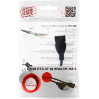 Кабель-переходник Cablexpert USB 2.0 OTG USB-AF/Micro-BM, 0.15м, пакет A-OTG-AFBM-001