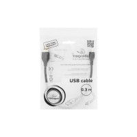 Кабель Cablexpert Pro USB 2.0 AM/microBM 26/28AWG 5P, 0.3м, экран, черный, пакет CCP-mUSB2-AMBM-0.3M