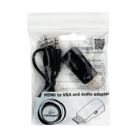 Переходник Cablexpert HDMI-VGA, 19M/15F, Jack3.5, аудиовыход A-HDMI-VGA-02