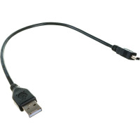 Кабель Cablexpert USB 2.0 Pro, AM/miniBM, 5P, 0.3м, экран, черный пакет CCP-USB2-AM5P-1