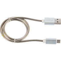 Кабель Cablexpert USB 2.0 AM/microB, серия Gold, длина 0.5 м, серебро, блистер, CC-G-mUSB02S-0.5M