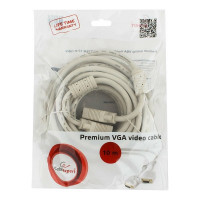 Кабель VGA Premium Cablexpert, 15M/15M, 10м, двойная экранировка, ферритовые кольца, пакет CC-PPVGA-10M