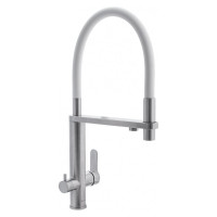 Смеситель для кухни Swedbe Selene Plus с вытяжным белым шлангом 8441