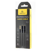 Кабель-аудио разветвитель Cablexpert Jack 3.5(M)/2х Jack 3.5(F), 0.2м, черн, кор, CCAB-02-35MY-0.2MB