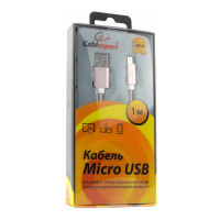 Кабель USB Cablexpert USB 2.0 AM/microB, серия Gold, длина 1м, блистер, золото CC-G-mUSB02Cu-1M