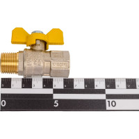 Шаровой кран для газа Tiemme Tornado НВ, 1/2", желтая бабочка 2390003