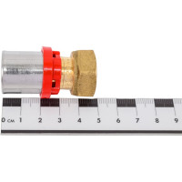 Муфта пресс-В TIEMME с накидной гайкой, плоская прокладка, 20x1/2 1650061