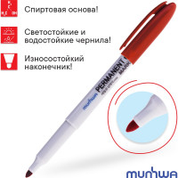 Перманентный маркер Munhwa красный, пулевидный, 1,5мм FPM-03