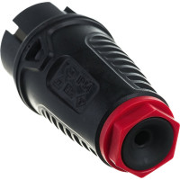 Кабельная вилка PCE 16A 220V 2P+E IP54 корпус черный, маркер красный 0511-sr