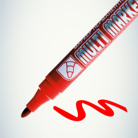 Перманентный маркер Munhwa Crown Multi Marker красный, пулевидный, 3мм CPM-800