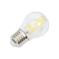 Светодиодная лампа General Lighting Systems Филамент прозрачный E27 12Вт 230В 930Лм 4500К Нейтральный белый свет Шар GLDEN-G45S-12-230-E27-4500 650001