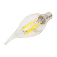 Светодиодная лампа General Lighting Systems Филамент прозрачный E14 8Вт 630Лм 4500К Нейтральный белый Свеча на ветру GLDEN-CWS-8-230-E14-4500 649987
