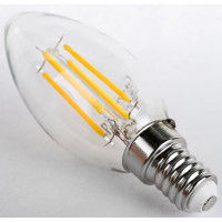 Светодиодная лампа General Lighting Systems Филамент прозрачный E14 7Вт 230В 490Лм 2700К Теплый белый свет Свеча GLDEN-CS-7-230-E14-2700 646500