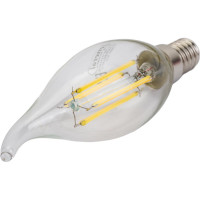 Светодиодная лампа General Lighting Systems Филамент прозрачный E14 10Вт 790Лм 4500К Нейтральный белый Свеча на ветру GLDEN-CWS-10-230-E14-4500 649919