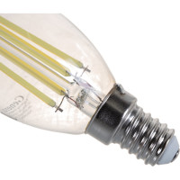 Светодиодная лампа General Lighting Systems Филамент прозрачный E14 10Вт 810Лм 6500К Холодный белый Свеча на ветру GLDEN-CWS-10-230-E14-6500 649920