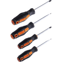 Набор отверток TDM ELECTRIC 4 штуки в блистаре SL5х75, SL6х100, PH1х75, PH2х100 серия"Алмаз" SQ1013-0201