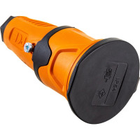 Кабельная розетка PCE 16A 220V 2P+E IP54 с крышкой, корпус оранжевый, крышка и маркер черный 2511-os