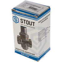 Редуктор давления STOUT PN16, вн/вн, 1/2", с выходом под манометр SVS-1010-000015 RG008UB79DF16P