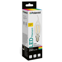 Светодиодная лампа Polaroid 220V C37S FIL 2,2W 3000K E14 250lm PL-C37SF2143