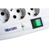 Сетевой фильтр Vektor Z NEW 3.5 кВт светло-серый 3м 15795