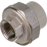 Муфта комбинированная разъемная с внутренней резьбой VALFEX PP-R серая, 25 мм х1/2" 10155115Г 127-0333