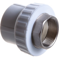 Муфта комбинированная под ключ с внутренней резьбой VALFEX PP-R белая, 50 мм х1 1/2" 10134050 127-0246