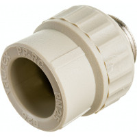 Муфта комбинированная с наружной резьбой VALFEX PP-R серая, 25 мм х3/4" 10130025Г 127-0362