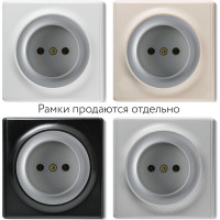 Розетка OneKeyElectro с заземлением, цвет серый 1E10201302 2172834