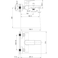 Смеситель для ванны IDDIS Bridge BRDSB00i02WA