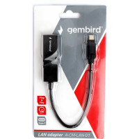 Сетевой адаптер Gembird Ethernet USB C-type - Fast Ethernet adapter A-CM-LAN-01