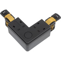 Коннектор левый FERON PRO-0435, черный, L-соединение 41082