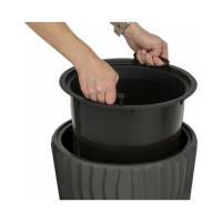 Кашпо для цветов Prosperplast SANDY SLIM 18 и 45 л, серое DPSP400-405U