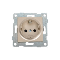 Механизм розетки GUSI ELECTRIC Ugra 1-ой с/з с з/ш, СУ, 16А, 250В, шампань С11Р4-027