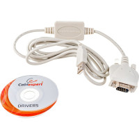 Конвертер Cablexpert COM - USB порт AM/ DB9M, чип CH343, Pro, 1.8м, белый, пакет UAS111