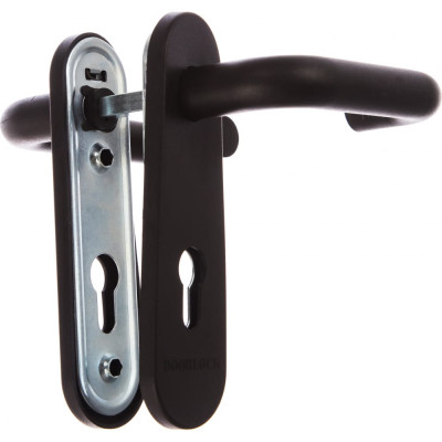 DOORLOCK Гарнитур для пожарных дверей V S38KP/F PZ72 серия Variant, на короткой накладке, черный, подпружиненная, А=47-75мм 79050
