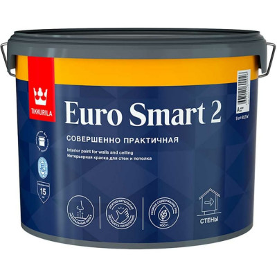 Tikkurila Краска интерьерная EURO SMART 2 A гл/мат 9л 700001104