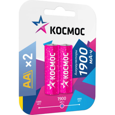 КОСМОС Акк. R6 NI-MH 1900 mAh 2BL KOCR6NIMH(1900MAH)